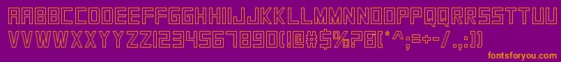 Squareo Font – Orange Fonts on Purple Background