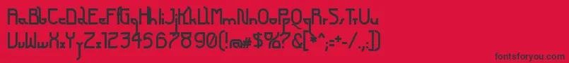 fuente FuturexArthurBold – Fuentes Negras Sobre Fondo Rojo