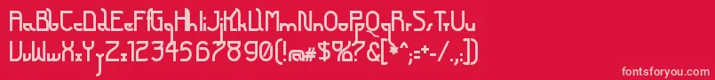 FuturexArthurBold Font – Pink Fonts on Red Background