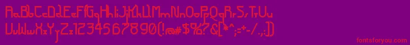 FuturexArthurBold Font – Red Fonts on Purple Background