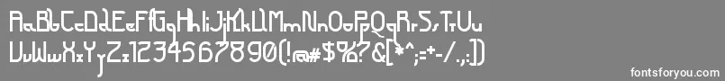 フォントFuturexArthurBold – 灰色の背景に白い文字