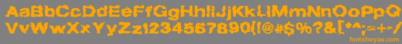 TheForbiddenFontOfDeath Font – Orange Fonts on Gray Background