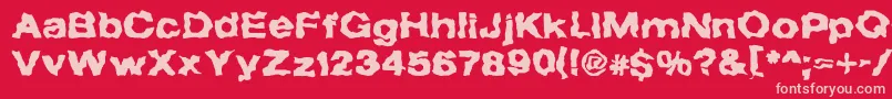 TheForbiddenFontOfDeath Font – Pink Fonts on Red Background