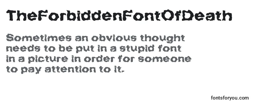 Review of the TheForbiddenFontOfDeath Font