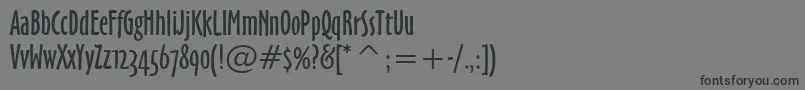 フォントOzHandicraftWin95bt – 黒い文字の灰色の背景