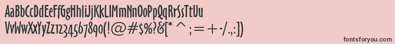 Шрифт OzHandicraftWin95bt – чёрные шрифты на розовом фоне