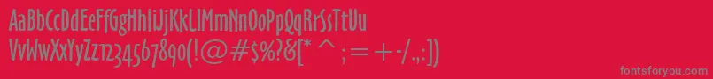 Шрифт OzHandicraftWin95bt – серые шрифты на красном фоне