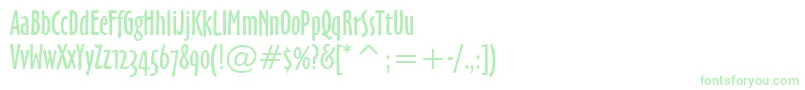 フォントOzHandicraftWin95bt – 白い背景に緑のフォント