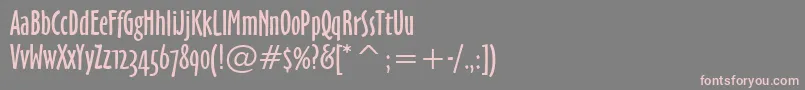 Шрифт OzHandicraftWin95bt – розовые шрифты на сером фоне