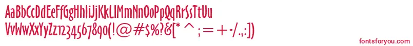 OzHandicraftWin95bt-Schriftart – Rote Schriften auf weißem Hintergrund