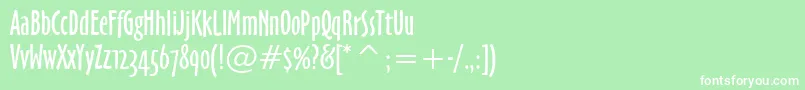 フォントOzHandicraftWin95bt – 緑の背景に白い文字