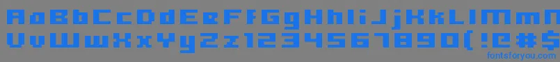 Hooge0564 Font – Blue Fonts on Gray Background