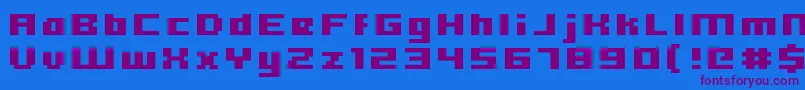 Hooge0564 Font – Purple Fonts on Blue Background