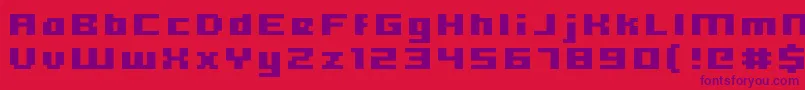 Hooge0564 Font – Purple Fonts on Red Background