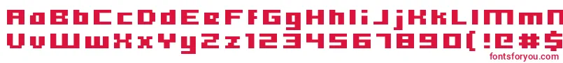 フォントHooge0564 – 白い背景に赤い文字