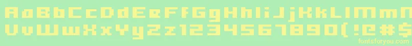 Hooge0564 Font – Yellow Fonts on Green Background