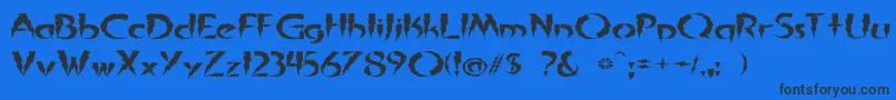 Flashext Font – Black Fonts on Blue Background