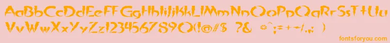 Flashext Font – Orange Fonts on Pink Background