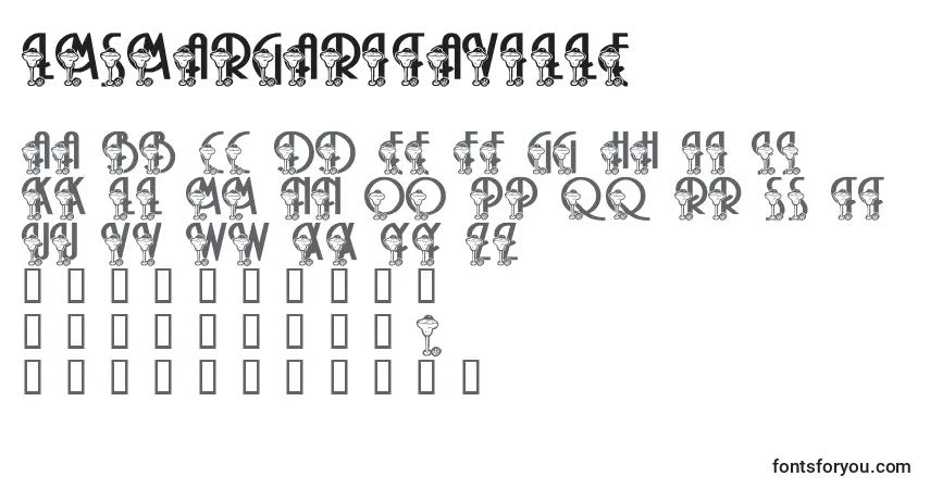 A fonte LmsMargaritaville – alfabeto, números, caracteres especiais
