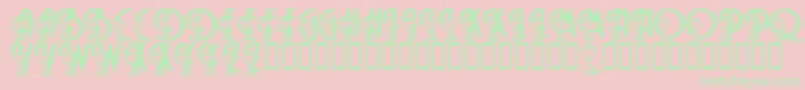 LmsMargaritaville Font – Green Fonts on Pink Background