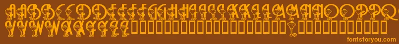 Police LmsMargaritaville – polices orange sur fond brun