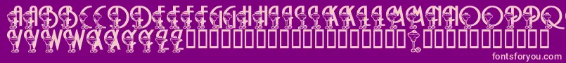 Fonte LmsMargaritaville – fontes rosa em um fundo violeta