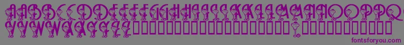 Police LmsMargaritaville – polices violettes sur fond gris