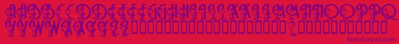 LmsMargaritaville Font – Purple Fonts on Red Background