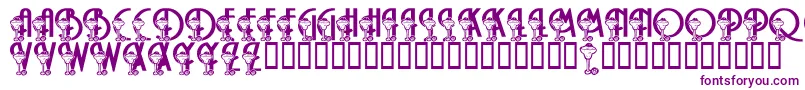 フォントLmsMargaritaville – 紫色のフォント