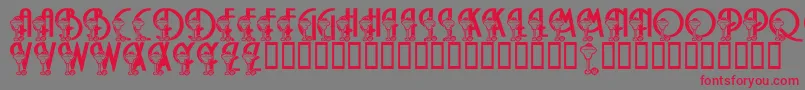 LmsMargaritaville Font – Red Fonts on Gray Background