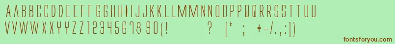 Ft11 Font – Brown Fonts on Green Background