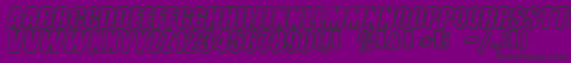 Tastelesscandy-Schriftart – Schwarze Schriften auf violettem Hintergrund