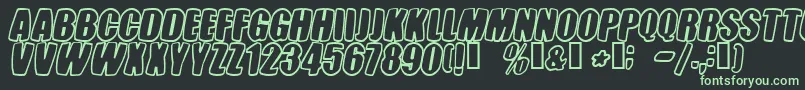 Tastelesscandy Font – Green Fonts on Black Background