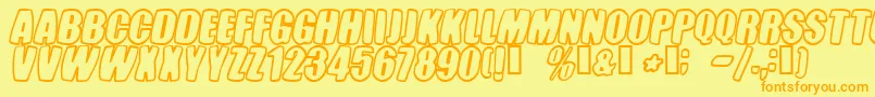 Tastelesscandy Font – Orange Fonts on Yellow Background