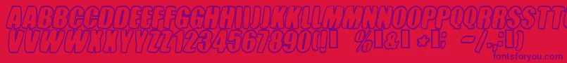 Tastelesscandy Font – Purple Fonts on Red Background