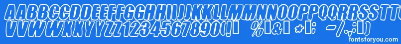 Tastelesscandy Font – White Fonts on Blue Background