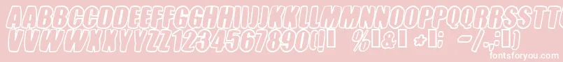 Tastelesscandy-Schriftart – Weiße Schriften auf rosa Hintergrund