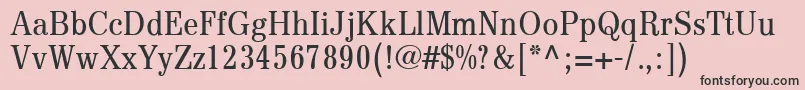 DigiAntiquaLtLightCondensed Font – Black Fonts on Pink Background