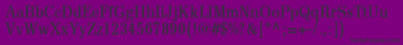 フォントDigiAntiquaLtLightCondensed – 紫の背景に黒い文字