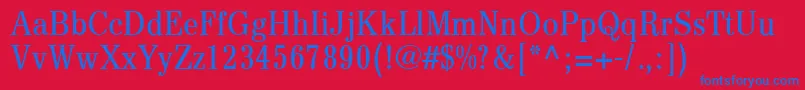 DigiAntiquaLtLightCondensed Font – Blue Fonts on Red Background