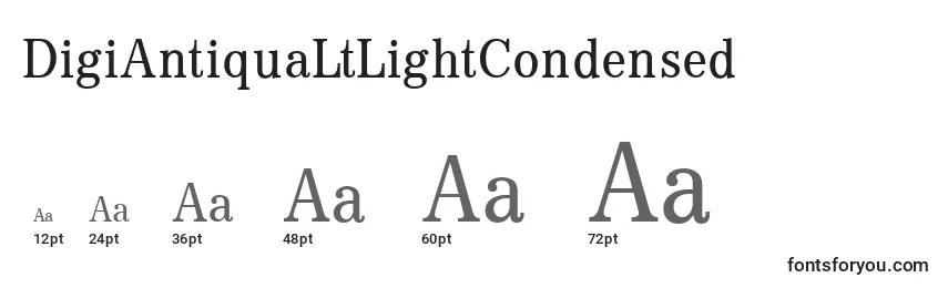 DigiAntiquaLtLightCondensed Font Sizes