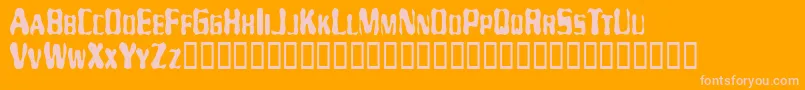 Mayaku Font – Pink Fonts on Orange Background