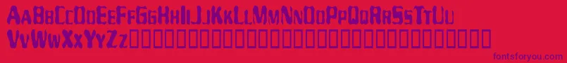 Mayaku Font – Purple Fonts on Red Background