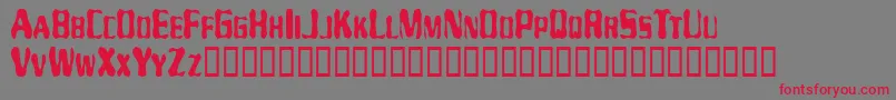 Mayaku Font – Red Fonts on Gray Background