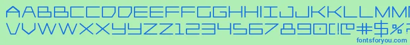Player1upheavy Font – Blue Fonts on Green Background