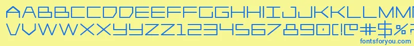 Player1upheavy Font – Blue Fonts on Yellow Background