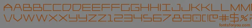 Fonte Player1upheavy – fontes marrons em um fundo cinza