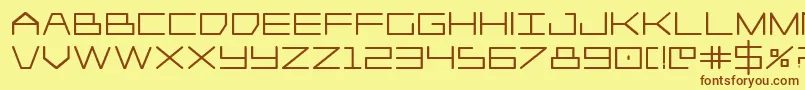 Шрифт Player1upheavy – коричневые шрифты на жёлтом фоне