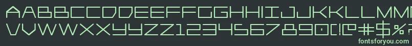 フォントPlayer1upheavy – 黒い背景に緑の文字