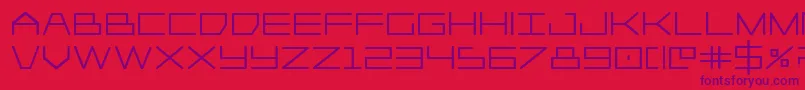 Czcionka Player1upheavy – fioletowe czcionki na czerwonym tle